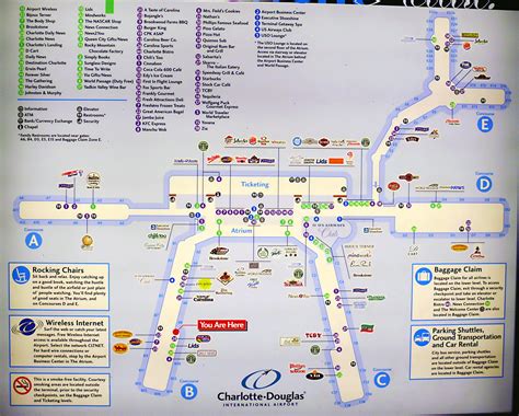 map of charlotte airport terminals.